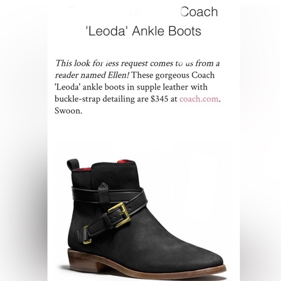 COACH Leoda Suede, Leather ankle booties, size 8 - Picture 2 of 16